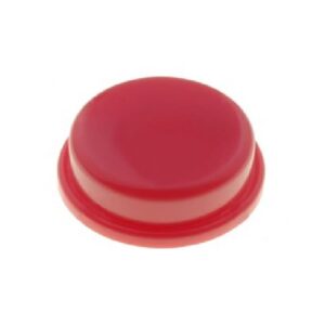 BOTÃO PLASTICO 13mm VERMELHO P/MICROCOMUTADOR - Image 1