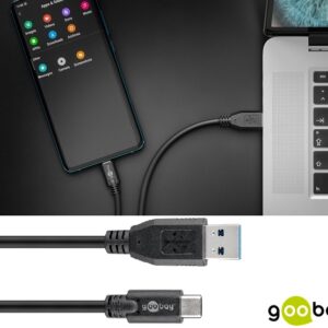 CABO USB-A3.0-MACHO/USB-C -MACHO 2m - Image 1