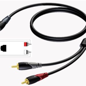 CABO AUDIO JACK 3,5-MACHO Stereo/2xRCA MACHO 3m PROCAB - Image 1