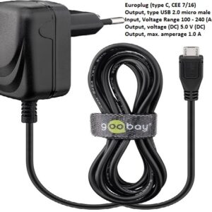 ALIMENTADOR 230V/5V-3A 15W C/CABO MICRO-USB - Image 1