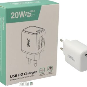 CARREGADOR 230V-USB-C/20W BRANCO - Image 1