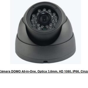 CAMERA-DOMO 12VC/3 6MM AHD1080P/IP66/CINZA