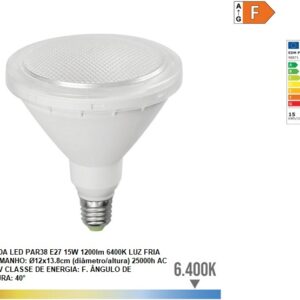 LAMP.LED-230V-E-27-PAR38/15W/6400K IP65 - Image 1