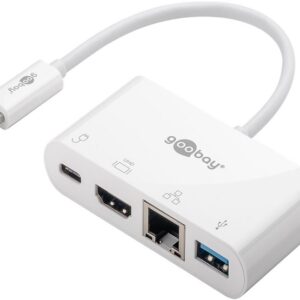 ADAPTADOR USB-C-M/HDMI-4K+RJ45/60W 20cm - Image 1