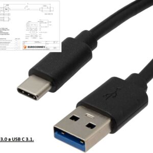 CABO-USB-C-MACHO/USB-A-MACHO 2Mts - Image 1