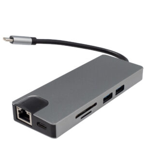 ADAPT.USB-C-M/HDMI+RJ45+USB+VGA FEMEA 15Cm - Image 1