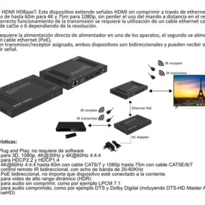 EXTENSOR HDMI/HDMI-60MT-4K/60Hz-BaseT(2U) - Image 1