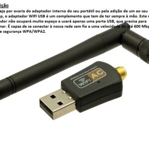 ADAPTADOR USB WIRLESS 600Mhz+ANTENA - Image 1