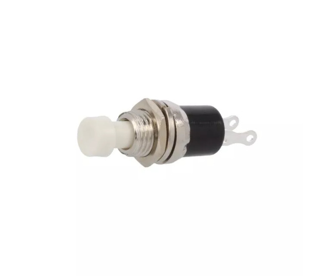 PULSADOR MINI POS.2 SPST-OFF(NO) 1A 250VAC BRANCO