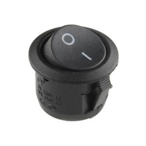 INTERRUPTOR REDONDO ON/OF SPST2P 5A 250V PRETO - Image 1