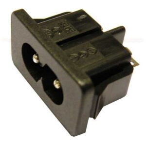 FICHA AC/230V/6A MACHO/T-8/CHASSI - Image 1