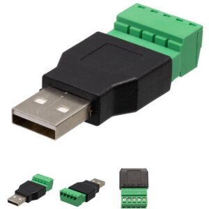 FICHA USB-A-MACHO C/TERMINAIS - Image 1