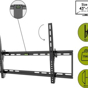 SUPORTE P/TV-LCD <43-100``>75Kg/PAREDE PRETO - Image 1