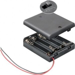 SUP.PILHAS 4xR06 CAIXA+SWITCH - Image 1
