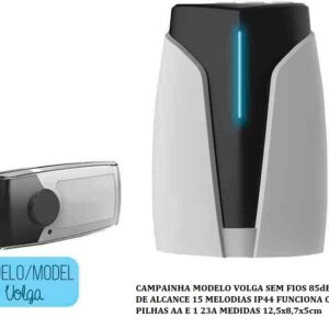 CAMPAINHA S/FIOS BOTÃO EMISSOR-RECETOR