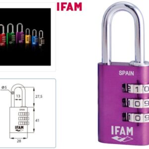 CADEADO CODIGO COMBI30 VIOLETA 30mm AÇO Ø5mm