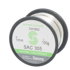 SOLDA fio S/CHUMBO Sn96.5 Ag 3 Cu0.5% 1mm 100g - Image 1
