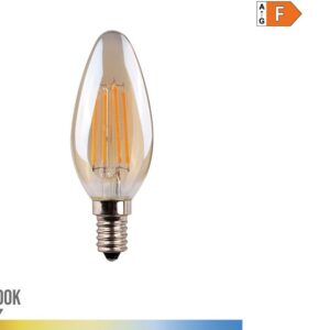 LAMPADA E-14 230V LED 4 5W/2700K/VELA/CRISTAL - Image 1