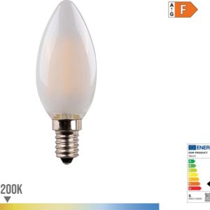 LAMPADA E-14 230V LED 4 5W/2700K/VELA/FOSCO - Image 1