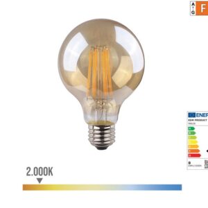 LAMPADA E-27 230V LED 8W/2700K/80MM/CRISTAL - Image 1