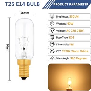 LAMPADA E-14-230V 40W TUBOL.85MM T25 - Image 1