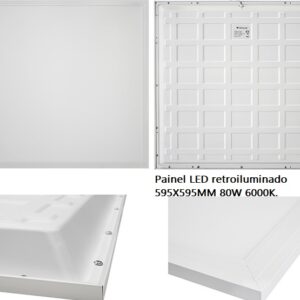 PAINEL-LED 230V/80W60x60CM/6000K/BRANCO - Image 1