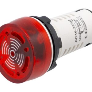 PILOTO+BUZZER 230V-80db R22MM/VERM - Image 1