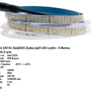 FITA LED 24V-14.4W/72W-5M 3000K IP20 SMD2835 - Image 1