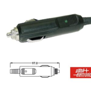 FICHA ISQUEIRO MACHO 12VCC 1X20A - Image 1