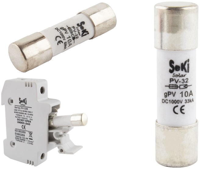 FUSIVEL CERAMICO Solar DC 10A 1000V 10x38mm