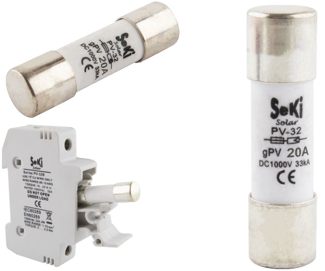 FUSIVEL CERAMICO Solar DC 20A 1000V 10x38mm
