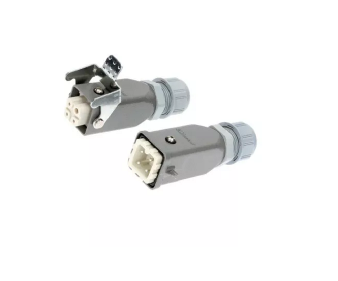 CONETOR HDC MACHO+FEMEA 4+PE 3A C/CAPA METAL
