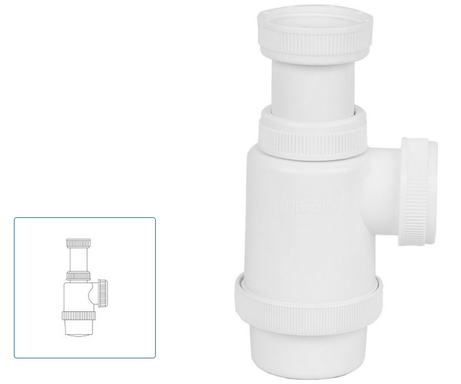 SIFÃO GARRAFA EXTENSIVEL V70 1``1/2`` 1" 1/2" PLASTICO PVC