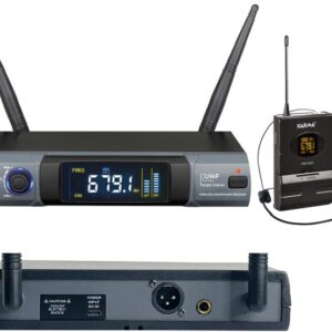 MICROFONE RECETOR/1-LAPELA+HEADSET EMISSORES UHF - Image 1