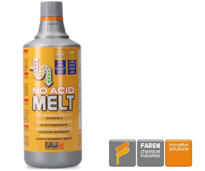 DESENTUPIDOR SEM ÁCIDO SULFÚRICO 1000ml. MELT É UMA FÓRMULA ESPECÍFICA