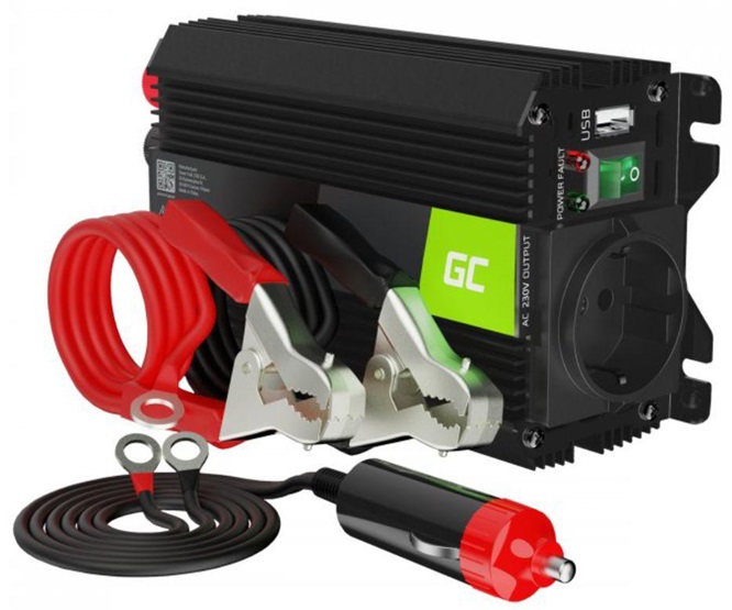 CONVERSOR DC/AC 12Vdc-230V 300W-ONDA MODIFICADA Green cell