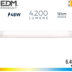 ARMADURA LED 48W 6400K LUZ FRIA 4200lm 12x121x3,1cm - Image 1