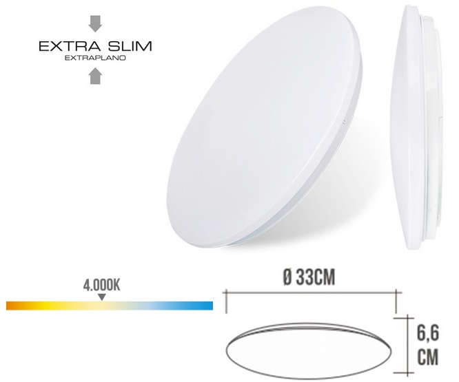 APLIQUE-LED 230V/18W/4000K/33CM/REDONDO