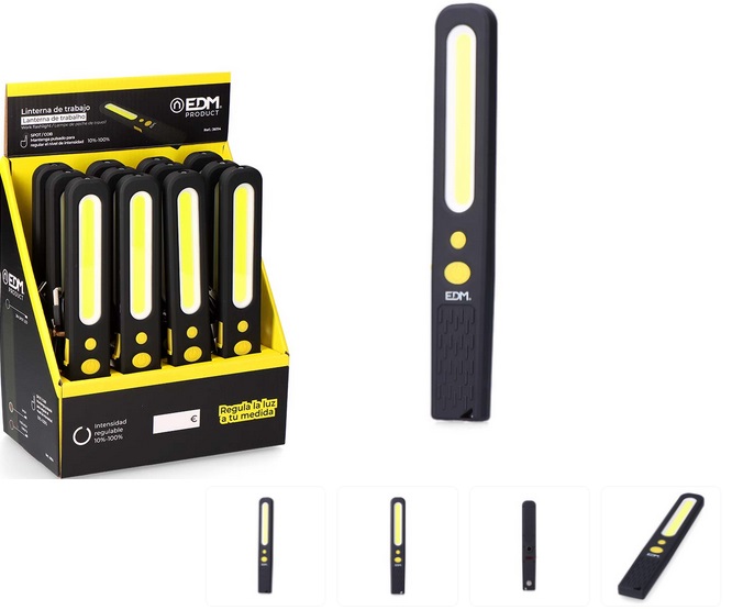 LANTERNA SPOT 3W/COB 5W MAGNETICA 37x16x241mm