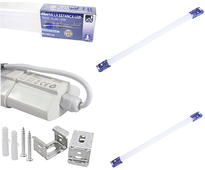 APLIQUE ESTANQUE 18W 6000K/1.650 lumen 570x63x35 mm
