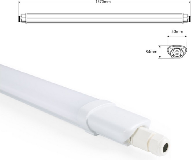 APLIQUE-230V 45W/ 6000K/150cm/REGUA SLIM ESTANQUE