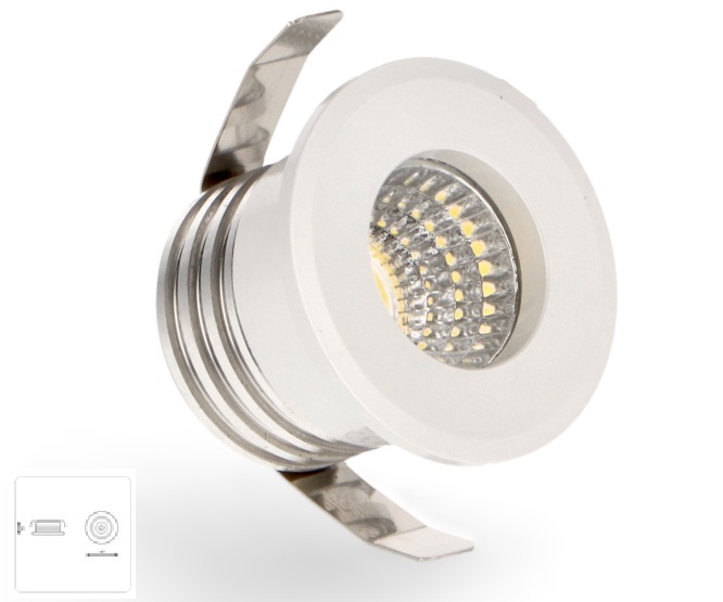 DOWNLIGHT-230V 3W 3000K 30mm REDONDO IP20
