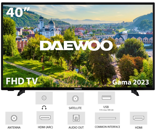 TV-DLED 40``Non-Smart Full HD Quad Core 2x8W RMS