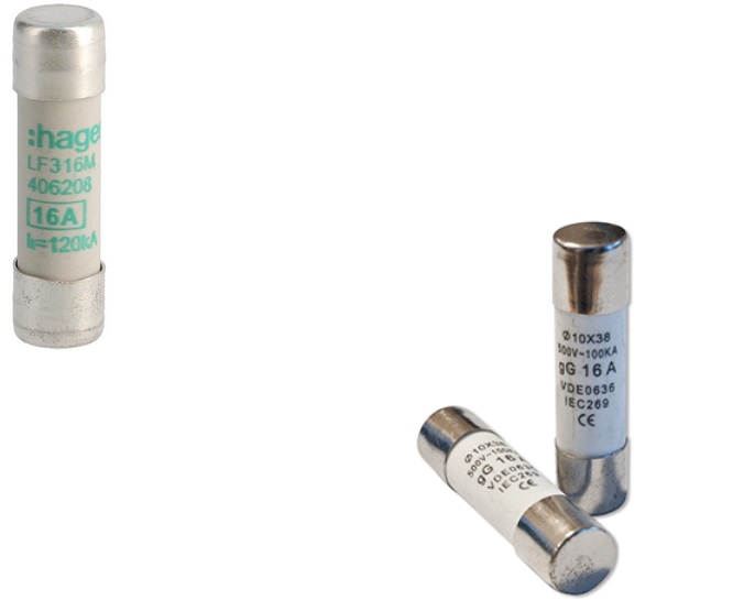 FUSÍVEL CERAMICO 10.3X38mm 16A 500V AC