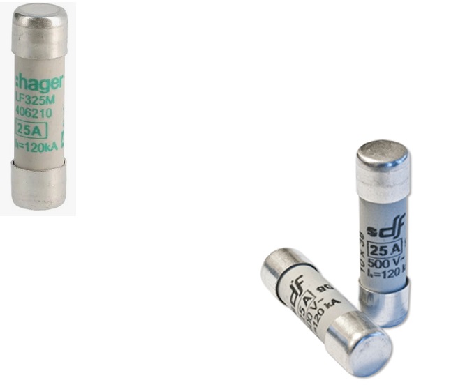 FUSÍVEL CERAMICO 10.3X38mm 25A 500V AC