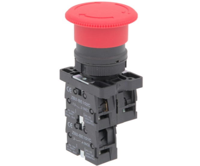 interruptor emergência c/Botão [Ø40mm, 22mm]; 2NCx1NO