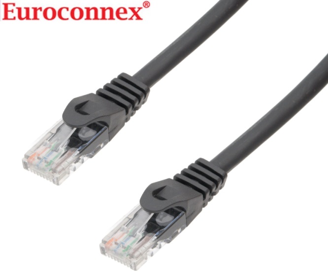 CABO REDE UTP-Cat 6 PATCH-M/M 0.5m PRETO