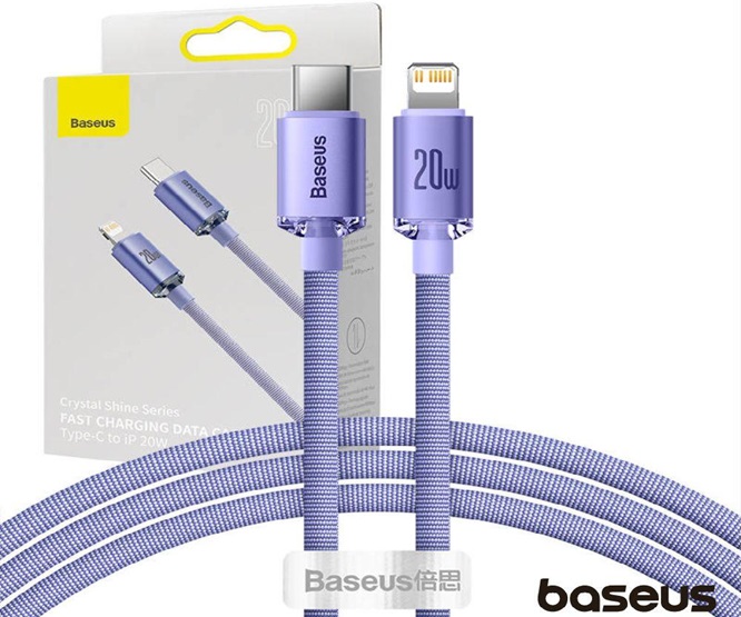 CABO USB-C Macho / Lightning Macho PD1,2m CrytalShine