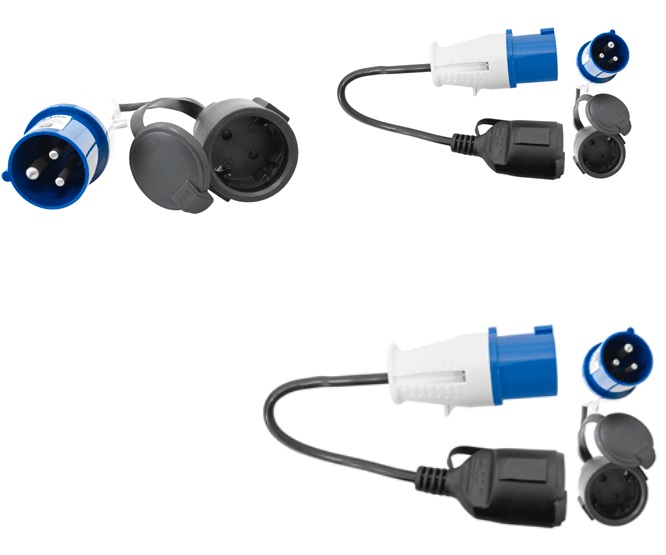 CABO Conversor de ficha Macho Cetac/Femea Schuko 3X1,5mm 0,30m