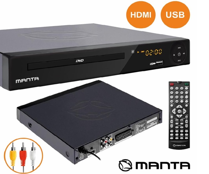 LEITOR DVD/CD HDMI/SCART+RCA USB RC